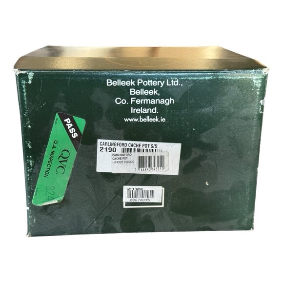 Belleek Ireland Carlingford Cache Pot Fine Parian China - Picture 10 of 10